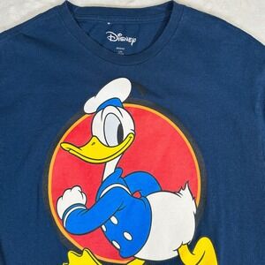 Disney Donald Duck Graphic T Shirt Navy Blue Mens Size L Large